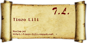 Tiszo Lili névjegykártya