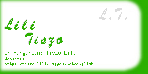 lili tiszo business card